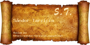 Sándor Tarzícia névjegykártya